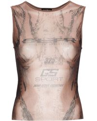 Jean Paul Gaultier - X Shayne Oliver Body-print Mesh Top - Lyst