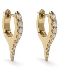 Melissa Kaye - 18Kt Small Lola Needle Diamond Earrings - Lyst