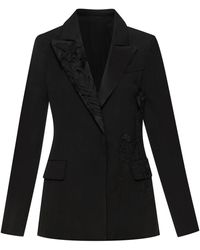 Oscar de la Renta - Blazer mit Flora & Fauna-Stickerei - Lyst