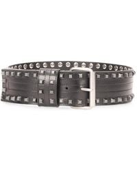 Alberta Ferretti - Stud-Embellished Leather Belt - Lyst