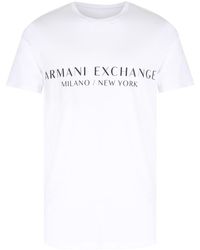 Armani Exchange - T-Shirt mit Logo-Print - Lyst