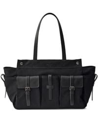 Prada - Bolso Shopper Route Grande De Lona Y Piel - Lyst