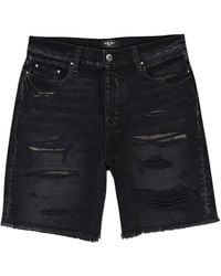 Amiri - Distressed-Effect Denim Shorts - Lyst