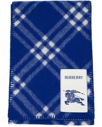 Burberry - Check Wool Scarf - Lyst