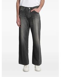 Attachment - Faded-Effect Panelled Jeans - Lyst