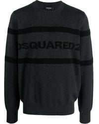 DSquared² - Pullover Mit Intarsien-Logo - Lyst