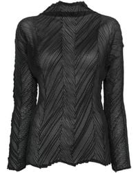Issey Miyake - Pleated-Texture Top - Lyst