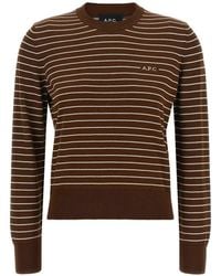 A.P.C. - Striped Sima Sweater - Lyst