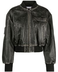 Acne Studios - Distressed-effect Leather Jacket - Lyst