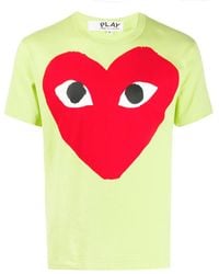 COMME DES GARÇONS PLAY - Big Heart Cotton-jersey T-shirt - Lyst