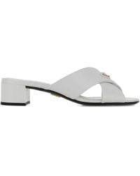 Prada - Mules Aus Leder - Lyst