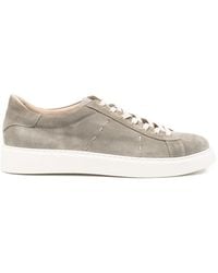 Eleventy - Contrast-Stitch Suede Sneakers - Lyst