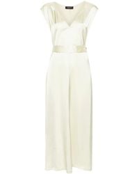 Fabiana Filippi - Belted Satin Midi Dress - Lyst