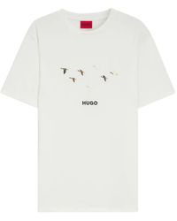 HUGO - Polo Con Ricamo - Lyst