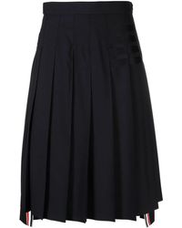 Thom Browne - Falda midi plisada - Lyst