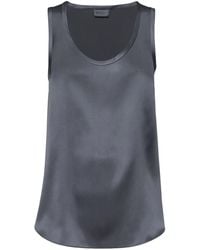 Brunello Cucinelli - Stretch-Silk Satin Tank Top - Lyst