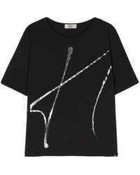 Herno - T-shirt con placca logo - Lyst