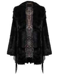 CAMILLA - Mantel aus Shearling mit abnehmbarem Fransen - Lyst