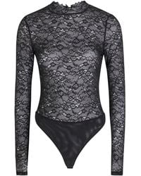 Alice + Olivia - Lace Long-Sleeve Bodysuit - Lyst