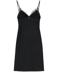 Coperni - Lace-Trimmed V-Neck Metallic Mini Dress - Lyst