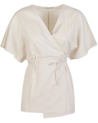hinnominate - Wrap Belted Blouse - Lyst