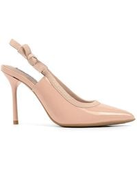 KARL LAGERFELD - Bow-Detail Slingback Heeled Pumps - Lyst