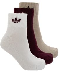 adidas - Mid-Crew Socks 3 Pairs - Lyst