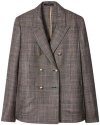 Paul Smith - Double-Breasted Check Blazer - Lyst