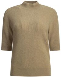 Brunello Cucinelli - Ribbed Short-Sleeve Sweater - Lyst