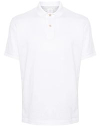 Eleventy - Fine-Knit Cotton Polo Shirt - Lyst