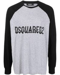 DSquared² - Langarmshirt mit Logo-Print - Lyst