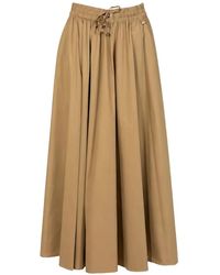 Herno - Drawstring Flared Maxi Skirt - Lyst