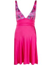 Versace Jeans Couture - Logo Couture-Print Minidress - Lyst