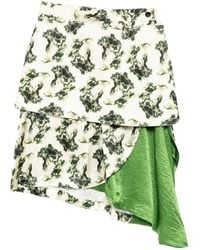 Toga - Canvas Rok Met Bloemen - Lyst