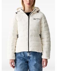 KARL LAGERFELD - Quilted Hooded Jacket - Lyst