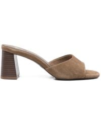 Exe' - Suede Block-Heel Sandals - Lyst