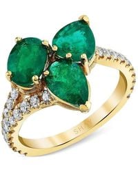 SHAY - Anello Con Smeraldo E Diamanti - Lyst