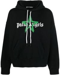 Palm Angels - Star Sprayed Logo-print Hoodie - Lyst