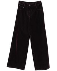 forte_forte - Flocked Wide-Leg Jeans - Lyst