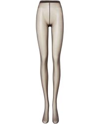 Burberry Monogram Motif Seamed Tights - Black