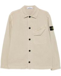 Stone Island - Logo-Patch Chest-Pocket Shirt Jacket - Lyst