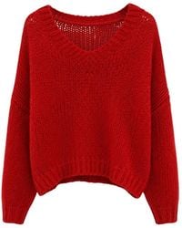 Roberto Collina - V-Neck Chunky-Knit Wool Sweater - Lyst