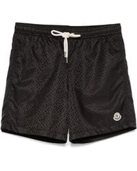 Moncler - Monogram-Jacquard Swim Shorts - Lyst