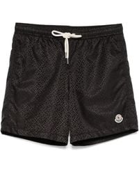 Moncler - Monogram-Jacquard Swim Shorts - Lyst