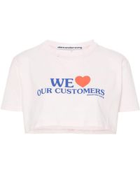 Alexander Wang - We Love Our Customers-print Cotton T-shirt - Lyst