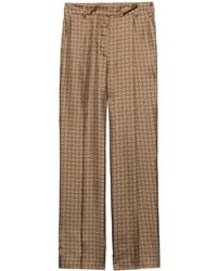 Prada - High-Waist Twill Pants - Lyst