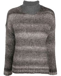 Woolrich - Striped Wool-cotton Jumper - Lyst