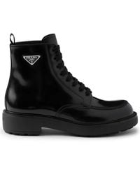 Prada - Stivali Con Effetto Spazzolato - Lyst
