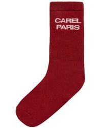 CAREL PARIS - Nana Logo-Knit Socks - Lyst