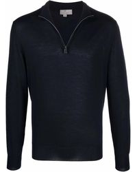 Canali - Felpa con colletto con zip - Lyst